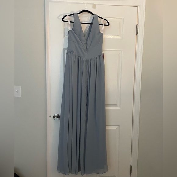 NWT- Dusty Blue Chiffon Bridesmaid Dress - JJ’s Warehouse - Picture 5 of 7